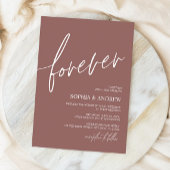 Forever Love Terracotta Minimalist Wedding 招待状