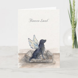 Forever Loved Angel Dog Pet Memorial Sympathy カード