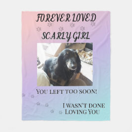 Forever Loved Gradient Memorial フリースブランケット