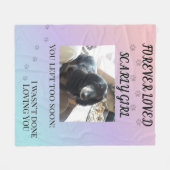 Forever Loved Gradient Memorial フリースブランケット (正面(横))