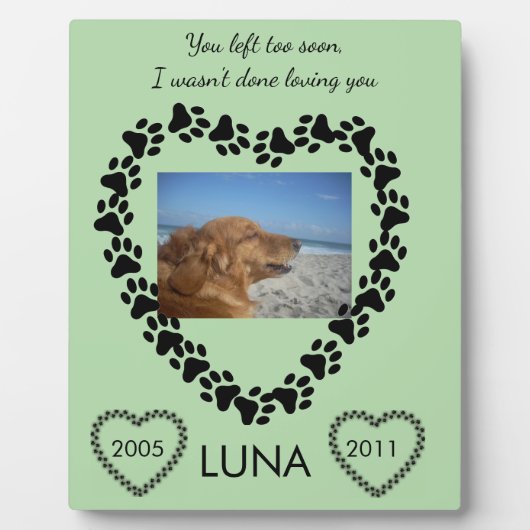 Forever Loved Lymphoma Awareness Tribute フォトプラーク (正面)