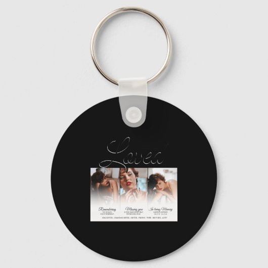 Forever Loved Memorial 3 Photo Memorial  キーホルダー (正面)