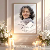 Forever Loved – Minimalist Memorial Photo Custom ポスター