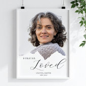 Forever Loved – Minimalist Memorial Photo Custom ポスター