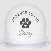 Forever Loved Pet Memorial Paw Print Photo (裏面)