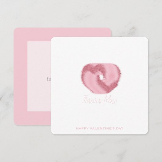 Forever Mine - Minimal Pink Valentine card シーズンカード (正面/裏面)