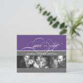 Forever More SAVE THE DATEフォトポストカード：プラム 案内ポストカード (スタンド正面)