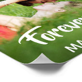 Forever My Love Scriptカジュアル写パーソナライズされた真 ポスター (角)