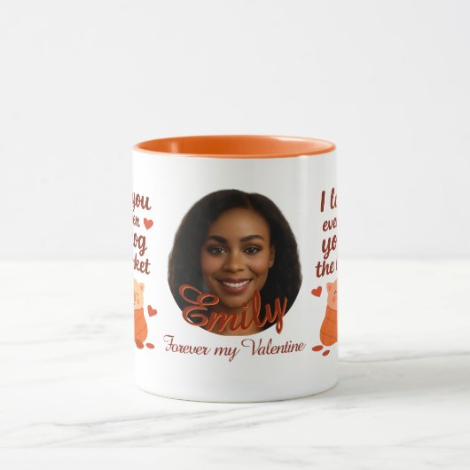 'Forever my Valentine' personalized Mug マグカップ (中央)