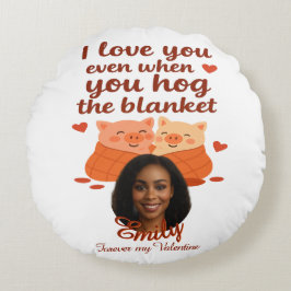 'Forever my Valentine' Personalized Round Pillow ラウンドクッション