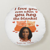 'Forever my Valentine' Personalized Round Pillow ラウンドクッション (裏面)