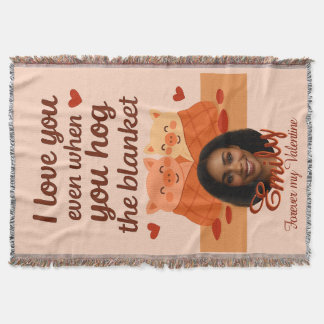 'Forever my Valentine' Throw Blanket スローブランケット