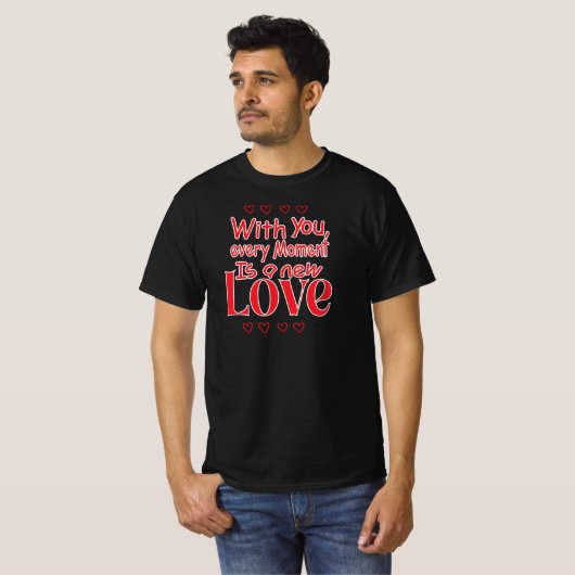Forever New Love Romantic Quote Tシャツ (正面フル)