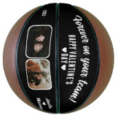 Forever on your team Happy Valentineの2枚の写真 バスケットボール (縦)
