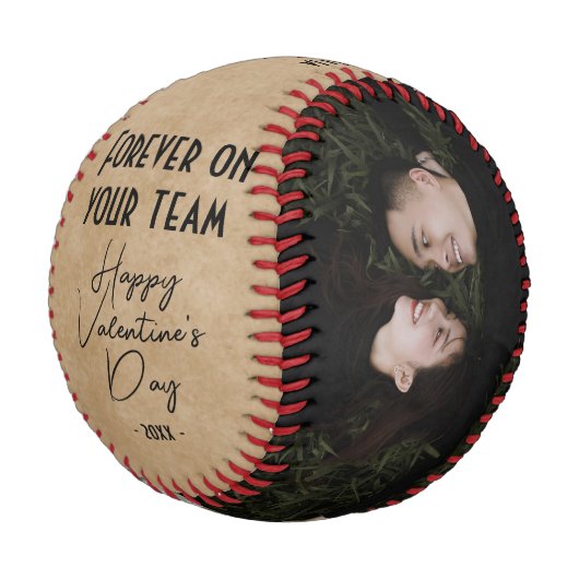 Forever on your team Happy Valentineの2枚の写真 野球ボール (アングル)