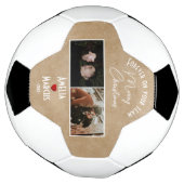 Forever on your team Merry Christmas 2 Photos  サッカーボール (回転)