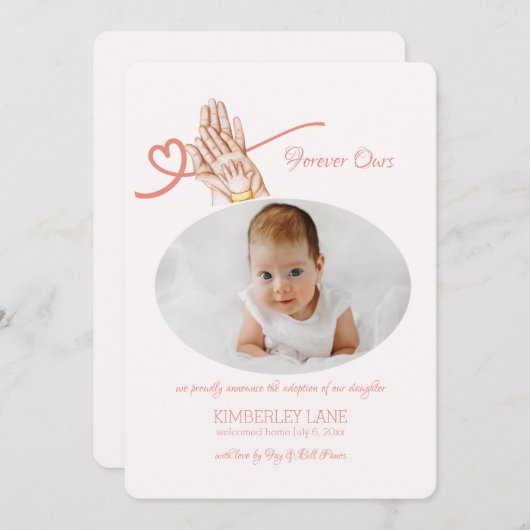 Forever Oursの写真の採用のお知らせ 案内状 (正面/裏面)