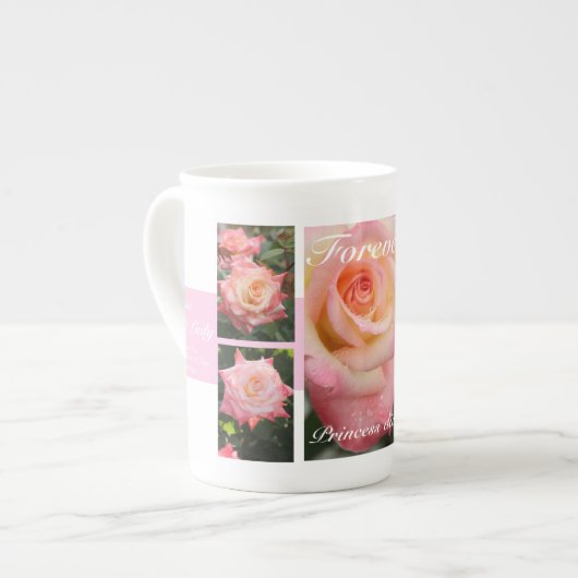 Forever Princess Diana:Rosa Elegant Lady ボーンチャイナマグカップ (正面左)