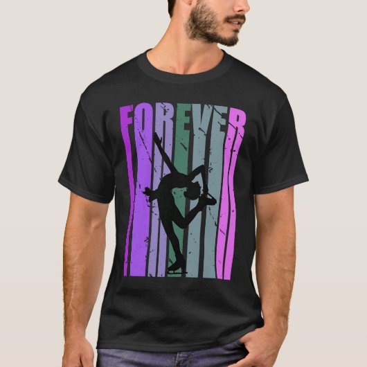 Forever Retro Ice Skating Pretty Player Team Coach Tシャツ (正面)
