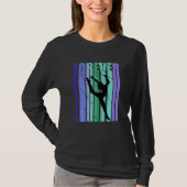 Forever Rhythmic Gymnastics Text Distressed Word Tシャツ (正面)