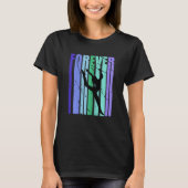 Forever Rhythmic Gymnastics Text Distressed Word Tシャツ (正面)