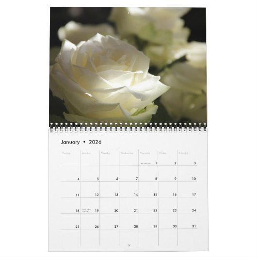 Forever Roses Calendar カレンダー (1月 2026)