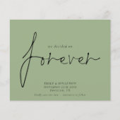 Forever Sage Greenに決定された予算の日付を保存 (正面)