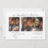 Forever Script 2写真に決定WebサイトQRコード セーブザデート (正面)