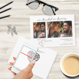 Forever Script 2写真に決定WebサイトQRコード セーブザデート