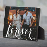 FOREVER Script Easelバックフォト フォトプラーク<br><div class="desc">この卓上魅力的写真プラークは、あなたの写真のフレームレスディスプレイのための組み込みイーゼルをお気に入りの持つ。美しい白い台本にFOREVERという言葉を載せ、あなたの名前と日付結婚を書く。写真の記念品を作お気に入りの成す与える。</div>