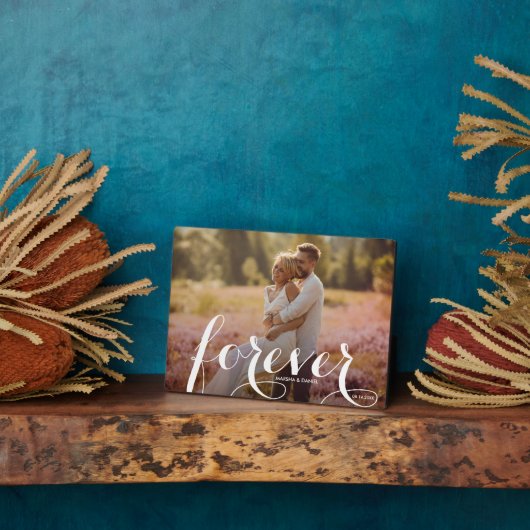 FOREVER Script Easel Back Photo Frameless フォトプラーク (側面)