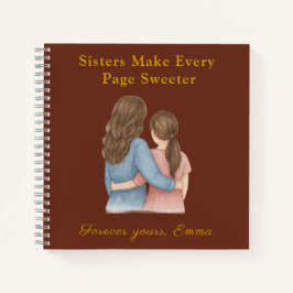 Forever Sisters – Custom Photo Notebook Gift ノートブック