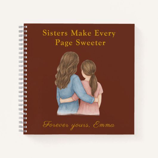 Forever Sisters – Custom Photo Notebook Gift ノートブック (正面)