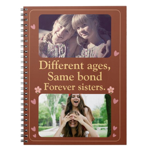 Forever Sisters – Custom Photo Notebook Gift ノートブック (正面)