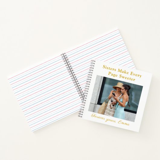 Forever Sisters – Custom Photo Notebook Gift ノートブック (内部)