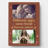 Forever Sisters – Custom Photo Plaque for All Ages フォトプラーク (正面)