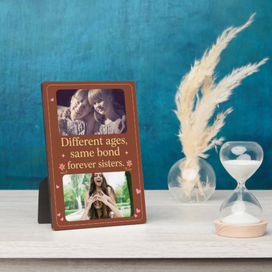 Forever Sisters – Custom Photo Plaque for All Ages フォトプラーク (側面)