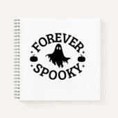 Forever Spooky Ghost & Pumpkin Notebook ノートブック (正面)