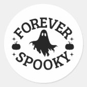 Forever Spooky Halloween Sticker ラウンドシール (正面)