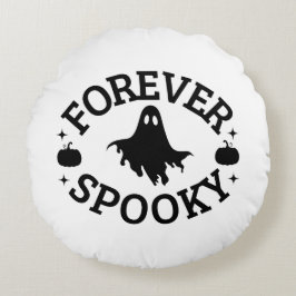 Forever Spooky Halloween Throw Pillow ラウンドクッション