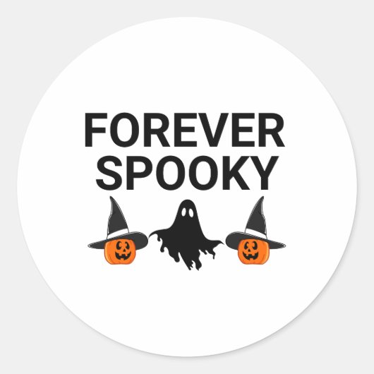 Forever Spooky Sticker ラウンドシール (正面)