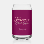 Forever Starts Here Custom Date  ガラス缶 (正面)
