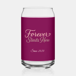 Forever Starts Here Custom Date  ガラス缶