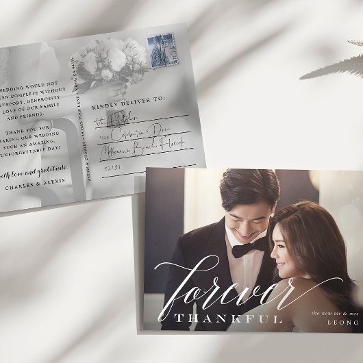 Forever Thank結婚's Photo Thank You ポストカード