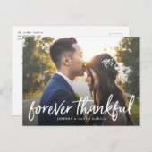 Forever Thank 結婚's Thank Youポストカード ポストカード (正面/裏面)