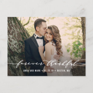 Forever Thank 結婚's Thank Youポストカード ポストカード