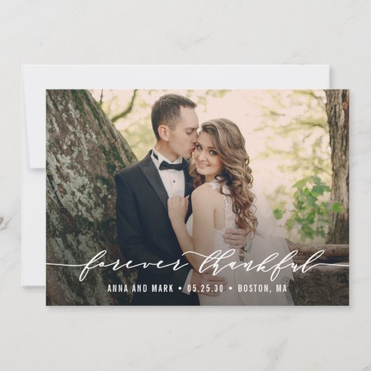 Forever Thank 結婚's Thank You Photo Card サンキューカード (正面)