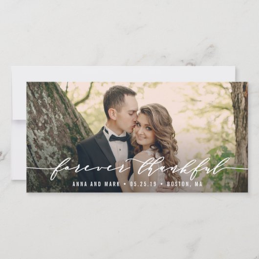 Forever Thank 結婚's Thank You Photo Card サンキューカード (正面)