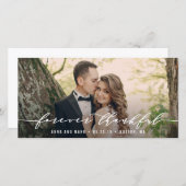 Forever Thank 結婚's Thank You Photo Card サンキューカード (正面/裏面)