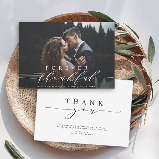 Forever Thank 結婚's Thank You Photo Card サンキューカード